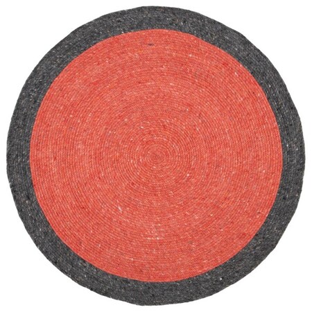 Safavieh 6 x 6 ft. Braided Contemporary Round Rug, Red & Black BRD902Q-6R